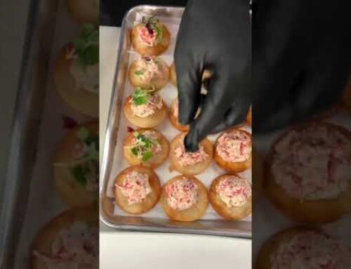 Lobster Tostada Hors D’oeuvres | Talk of The Town Catering Atlanta, GA